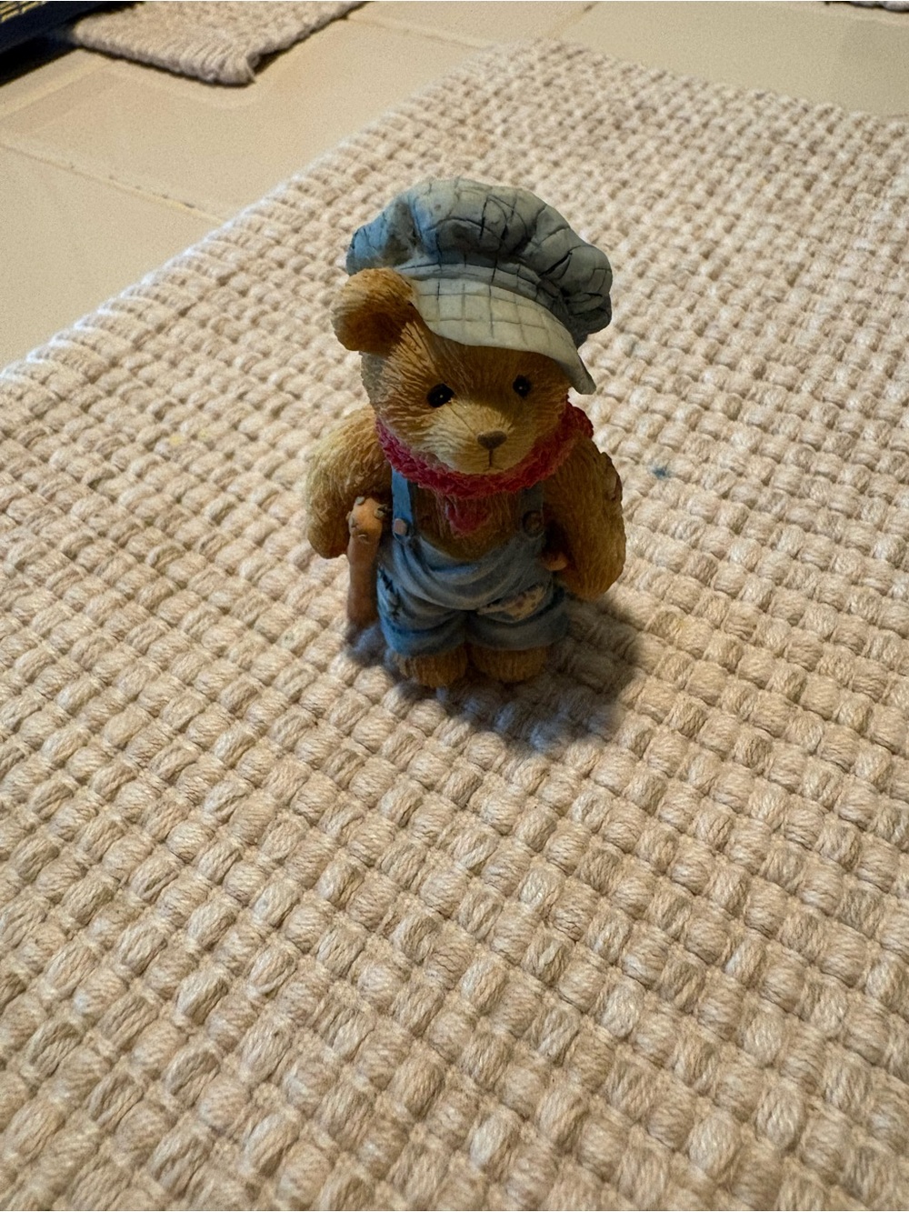 Tiny Ted-Bear Cherished Teddies Figure and Certificate of Adoption Display Card